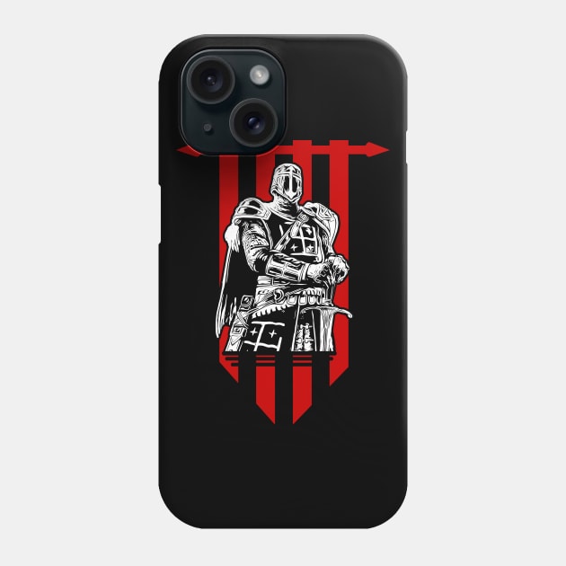 Cool Medieval Warrior With Banner Phone Case by NoMans