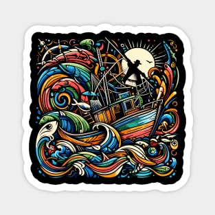 Fisherman Collage Magnet