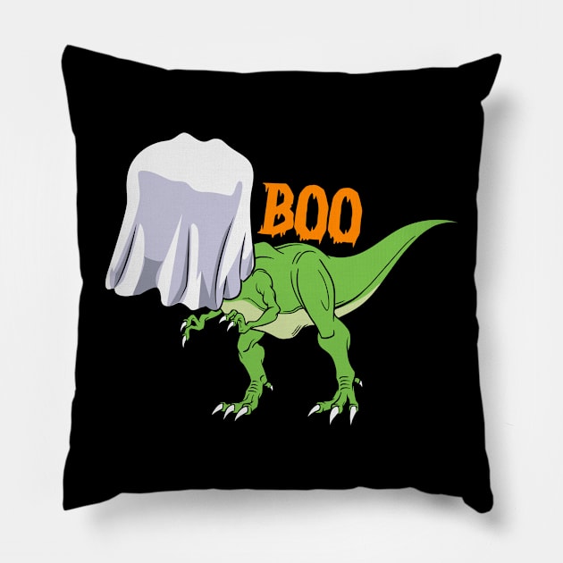 Trex boo Pillow by MZeeDesigns