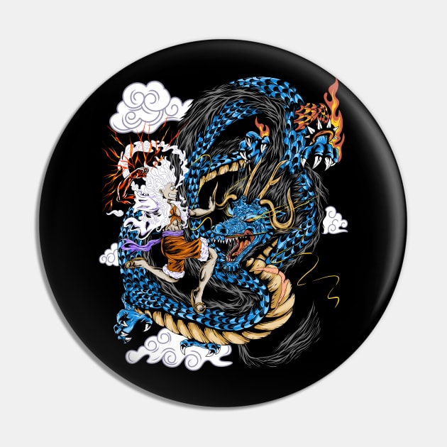 Epic Battle Luffy gear 5 vs Kaido Dragon Pin by daizzy