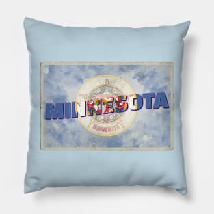 Minnesota vintage style retro souvenir Pillow