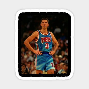 Drazen Petrovic - Vintage Design Of Basketball Magnet