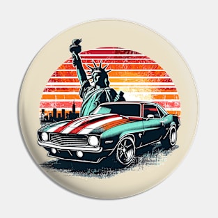 Chevy camaro with Statue of Liberty Pin