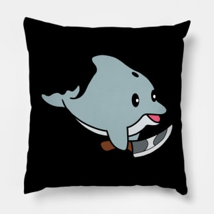 Dolphin with knife! Pillow