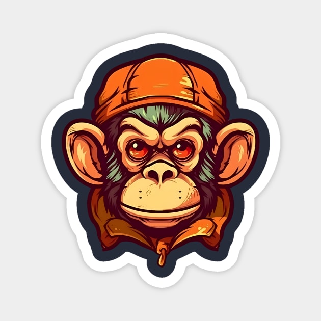 Monkey Rapper Magnet by KOTYA