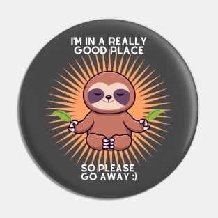Yoga Sloth Cartoon Pin