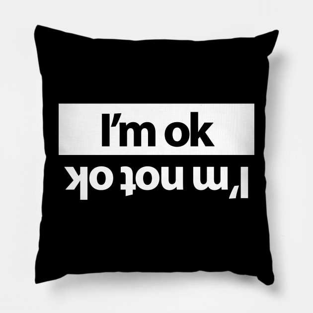 I'm ok funny design for car people Pillow by GreenGuyTeesStore