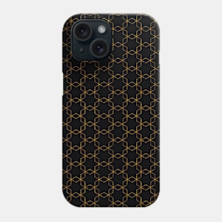 Golden hexagons Phone Case
