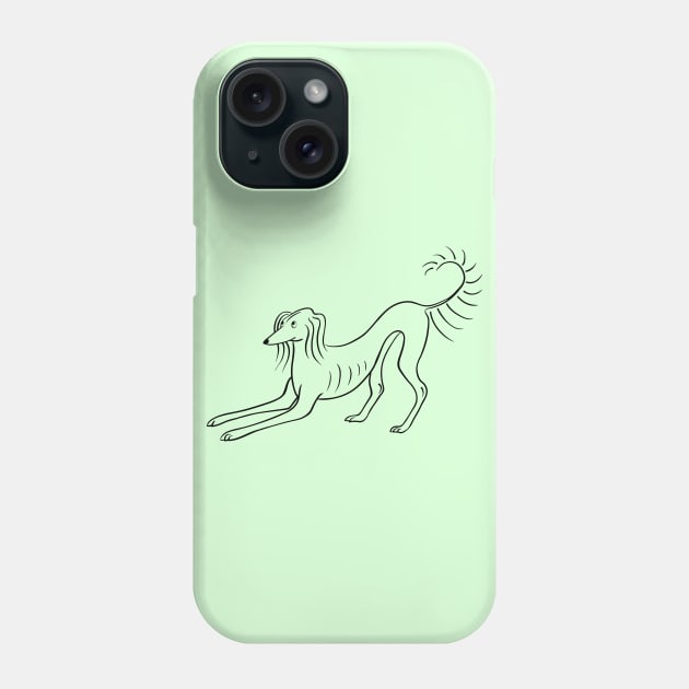 Playful Saluki Phone Case by illucalliart