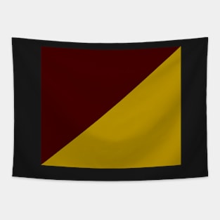 Maroon And Yellow Geometrical Tapestry