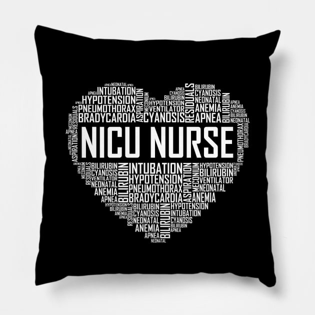 NICU Nurse Heart Pillow by LetsBeginDesigns