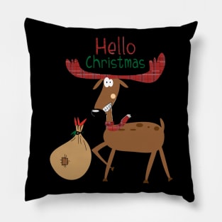 funny Christmas Reindeer Pillow