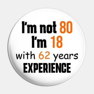 80th birthday Pin