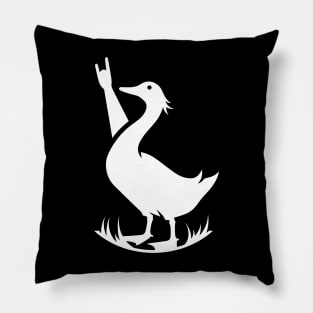 Cool Retro Ducks Rock 70s 80s 90s Funny Duck Pillow