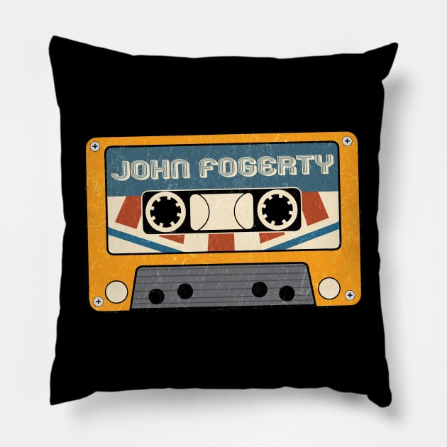 Cassette vintage John Fogerty Pillow by bardo_bardon