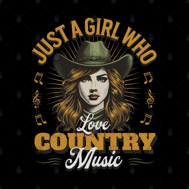 Just A Girl Who Loves Country Music Tee | Country Music Fan & Concert Goer by JJDezigns