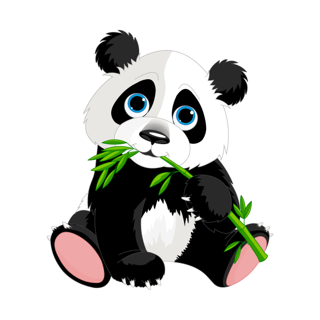 Panda cute funny T-shirt by Teedell