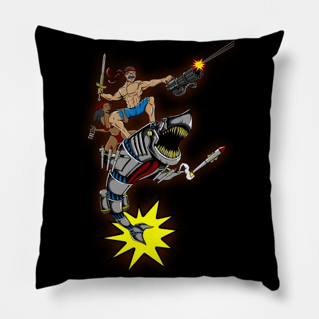 The Manliest Shirt EVER! Pillow by blackdrawsstuff