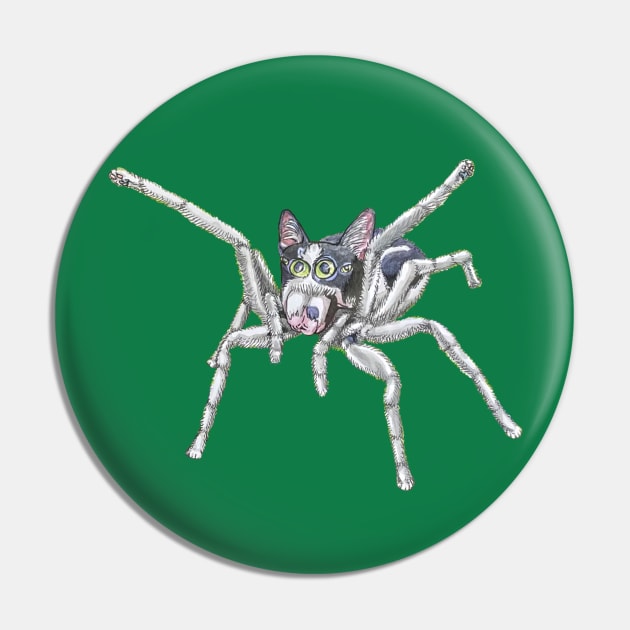 Jumping Spider Kitty Pin by RaLiz