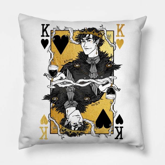 Cardan king of hearts Pillow by ritta1310