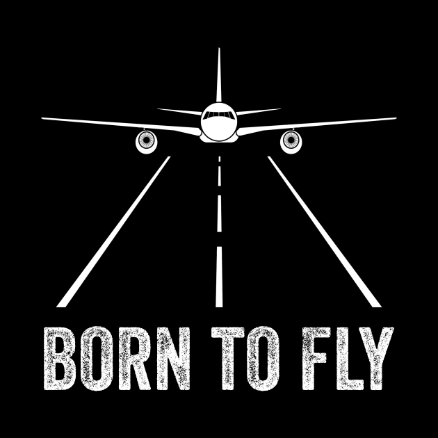 Born To Fly Pilot Funny Aviation Lover Airplane Enthusiast by Visual Vibes