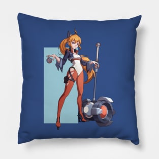 Blonde Hair Girl Pillow