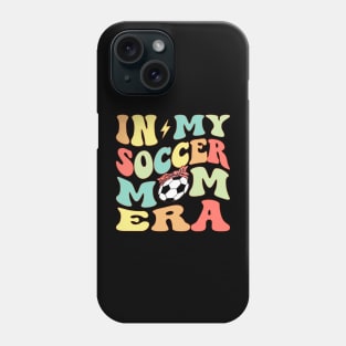 In My Soccer Mom Era Groovy Soccer lover Phone Case