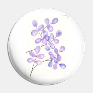 Purple Watercolor Leaves Pin