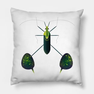 Cute green bug Pillow