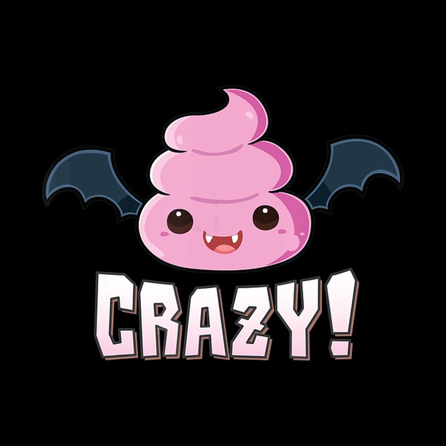 Batshit Crazy T Shirt Vampire Bat Poo Emoji Halloween by klausgaiser