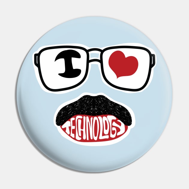 Yes, I Love Technology Pin by pelagio