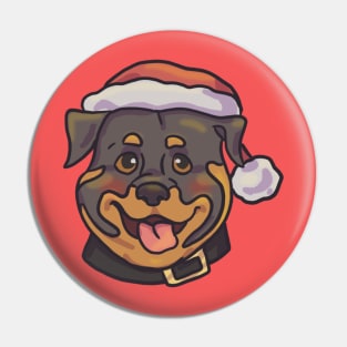 Christmas Rottweiler Pin