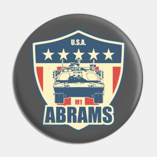 M1 Abrams Shied (Front & Back logo) Pin