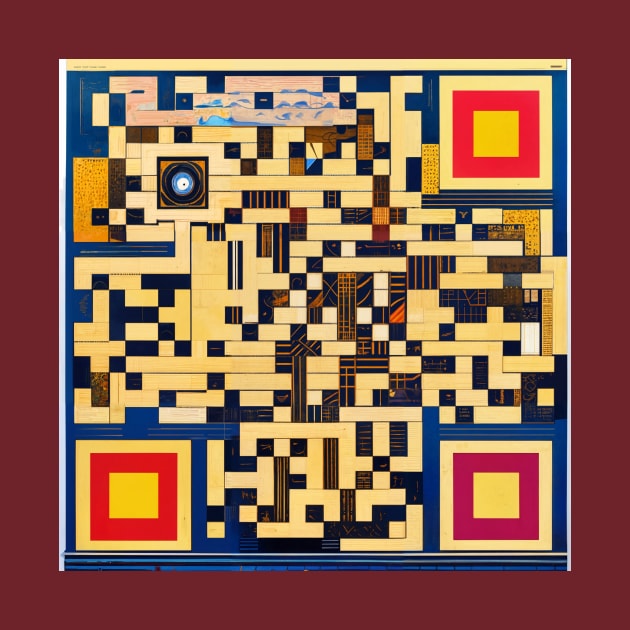 RickRoll QR Code Abstract Painting by ravel.live