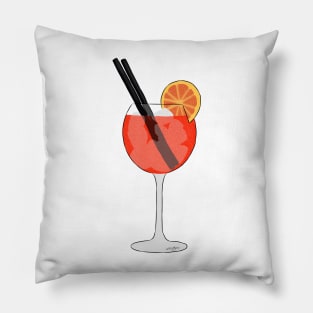 Aperol Spritz Cocktail Summer Drink Pillow