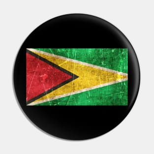 Vintage Aged and Scratched Guyanese Flag Pin