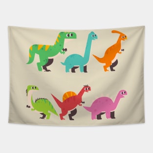 Flat Dinosaur Collection Tapestry