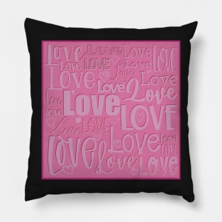 Love is the biggest word , Valentine greetingcard Pillow