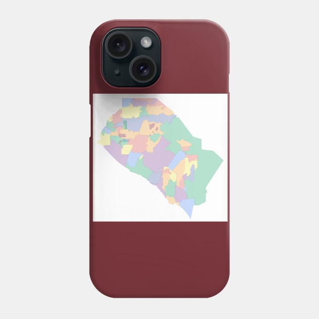 Orange County Communities Phone Case by PendersleighAndSonsCartography