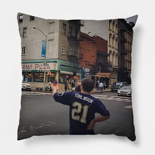 West Broadway at Murray Street, Manhattan, NYC Pillow