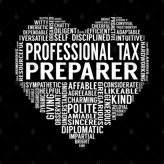 Professional Tax Preparer Heart by LotusTee