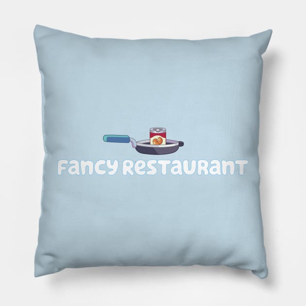 Bluey - Fancy Restaurant Pillow by HighResPrints