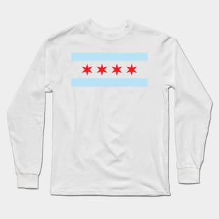 Chicago Flag Long Sleeve Performance Shirt L