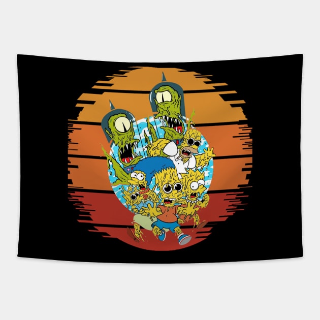 Alien Invasion Tapestry by 2 putt duds