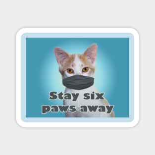 Stay Six Paws Away Magnet