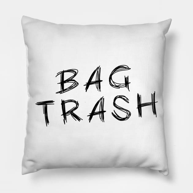 BagTrash Logo Pillow by RedCowEntertainment