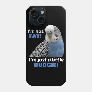 Fat Budgie Blue Parakeet Parrot Phone Case