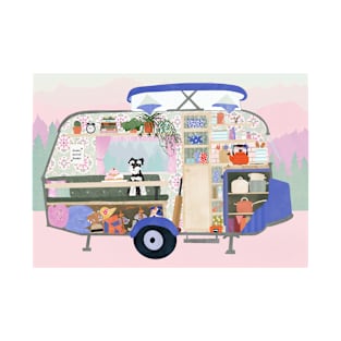 Cosy vintage caravan interior T-Shirt