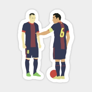 Xavi & Andres Iniesta Barcelona Midfield Duo Maestro Magnet