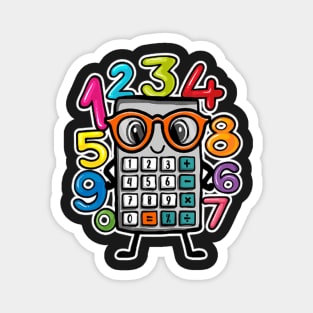 Number Day Kids Costume Numbers Math Day Calculator Magnet